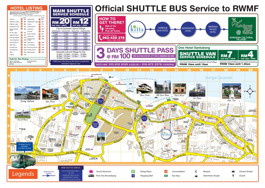 RWMF2016 Shuttle Bus Schedule