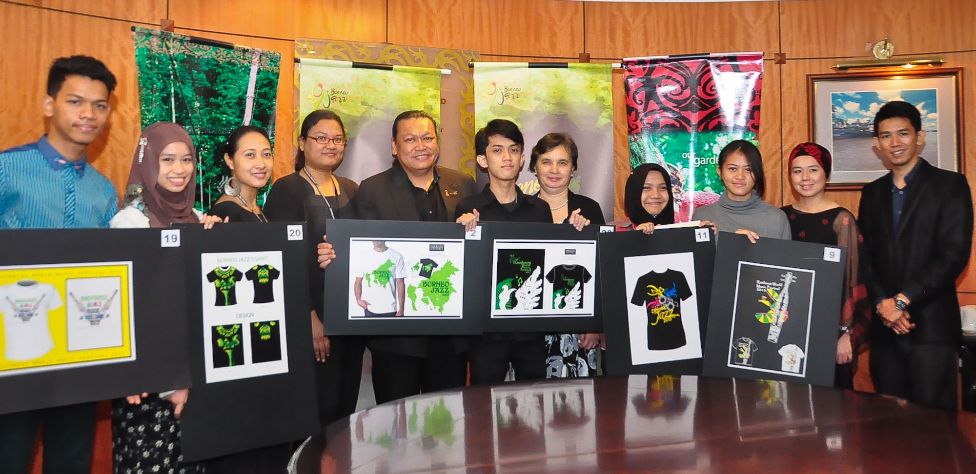 Lucky Winners Of Borneo Jazz and Rainforest World Music Festival 2013 T-Shirt Design