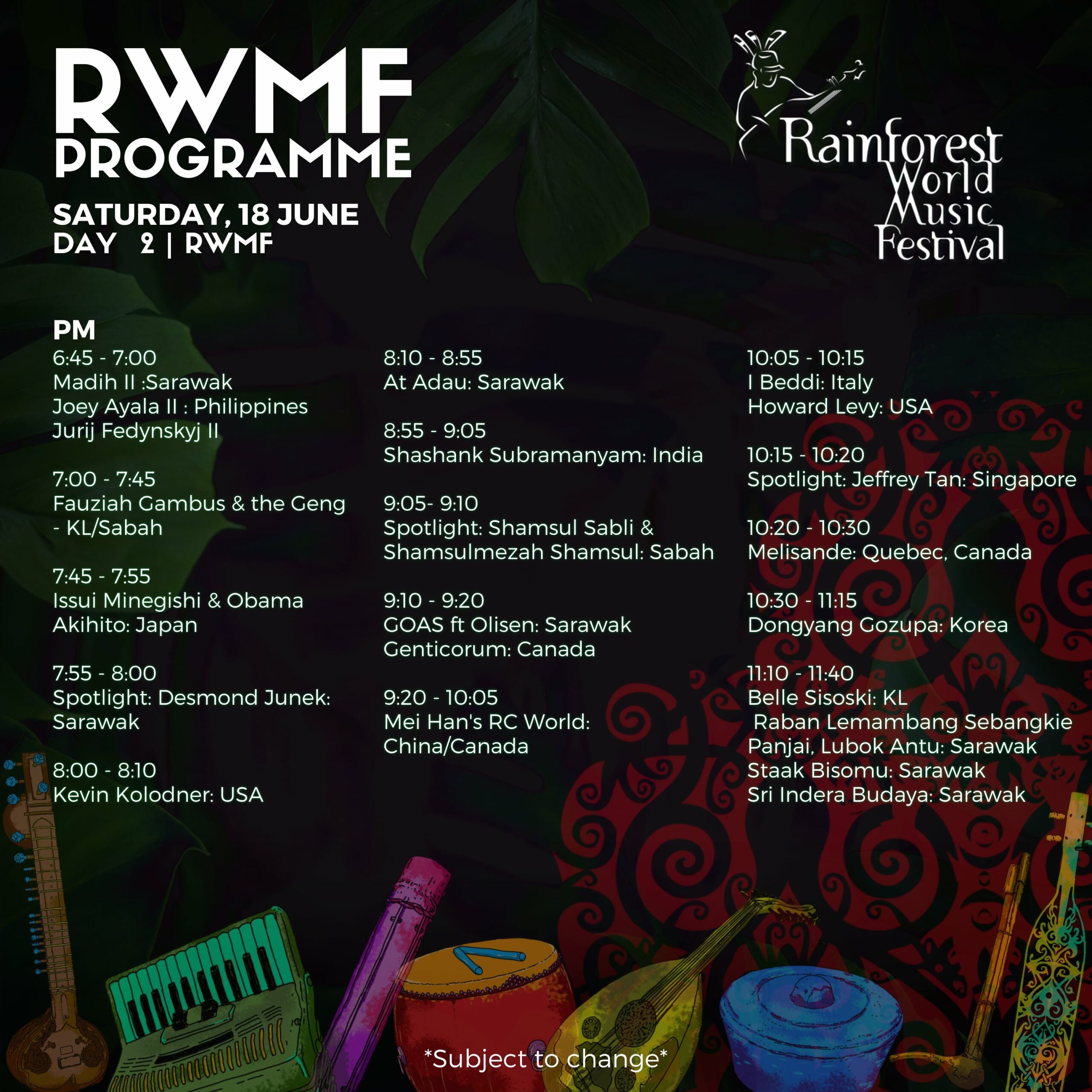 RWMF - Day 2 Programme